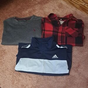 Boys Size 8 Lot Of Three Long Sleeve Shirts.